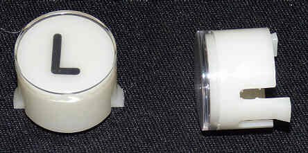 LENS, POP-IN, POSITION INDICATOR, MARKED 'L' WESTINGHOUSE # 5213D27H50