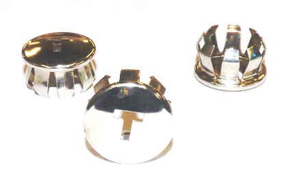 ESCUTCHEON, INTERLOCK, T KEY, CHROMED STEEL, 7/8 O.D.