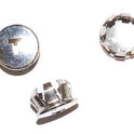ESCUTCHEON, INTERLOCK, T KEY, CHROMED STEEL, 7/8 O.D.