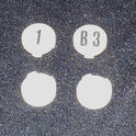 INSERT, BUTTON, 7/8 DIAMETER, WHITE, SPECIFY MARKING IN BLACK ARMOR # 11133-01