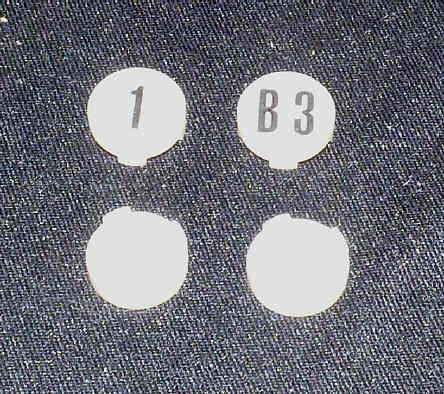 INSERT, BUTTON, 7/8 DIAMETER, WHITE, SPECIFY MARKING IN BLACK ARMOR # 11133-01