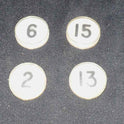 INSERT, BUTTON, 7/8 DIAMETER, WHITE, SPECIFY MARKING IN BLACK ARMOR # 11133-01