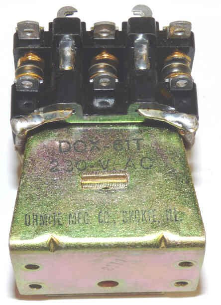 RELAY, GENERAL PURPOSE, 3PDT, 230 VAC OHMITE # DOX-61T