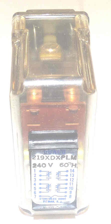RELAY, 4PDT, 240 VAC, STRUTHERS-DUNN # 219XDXPLM-240VAC