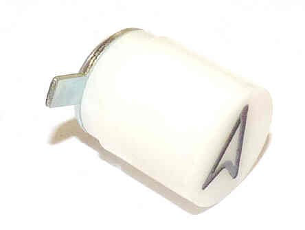 BUTTON, WHITE, ENGRAVED ARROW. DOVER # 9852529