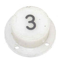 BUTTON, ELEMENT, WHITE, ROUND, ENGRAVED # 3 GAL # PB1-0187N