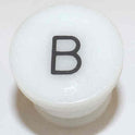 BUTTON, WHITE, TYPE 'H', MARKED 'B' IN BLACK HAUGHTON # 3-40080-B
