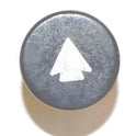 BUTTON, HOT STAMPED OR ENGRAVED, 1 DIAMETER, MARKED ARROW OTIS # 323BD1-