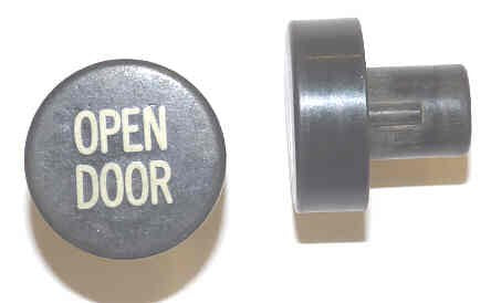 BUTTON, HOT STAMPED, 1 DIAMETER, MARKED DOOR OPEN OTIS # 323BD1-