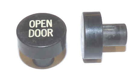 BUTTON, HOT STAMPED, 1 DIAMETER, MARKED DOOR OPEN OTIS # 323BD1-
