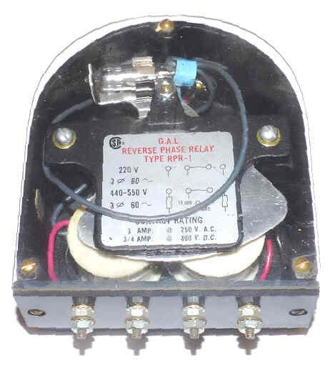 RELAY, REVERSE PHASE, TYPE RPR-1 GAL # LC27-0001N
