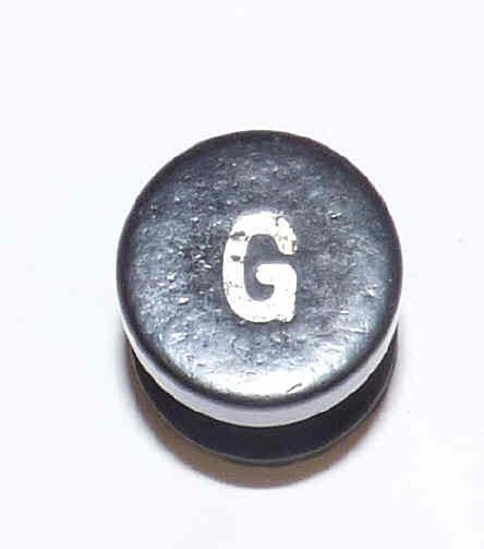 BUTTON, 7/8 DIAMETER, MARKED 'G' OTIS # A323AF1-G
