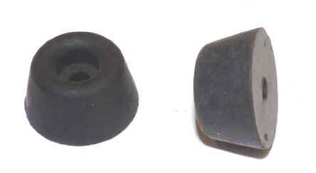 BUMPER, RUBBER, 15/16 DIAMETER, 3/8 HIGH, HOLE FOR 10-32 SCREW