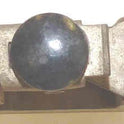 BUTTON, ASSEMBLY, WITH ROUND BUTTON, BLACK, BLANK OTIS
