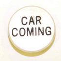 JEWEL, WHITE, MARKED CAR COMING IN BLACK MOULDED, 15/16 O.D., 7/8 I.D.