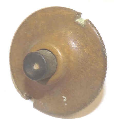 BUTTON, ASSEMBLY, BRASS HOUSING, BLACK BUTTON, OLDEST KNOWN OTIS BUTTON