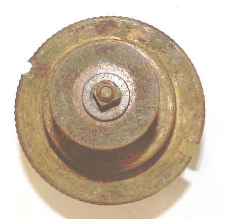 BUTTON, ASSEMBLY, BRASS HOUSING, BLACK BUTTON, OLDEST KNOWN OTIS BUTTON