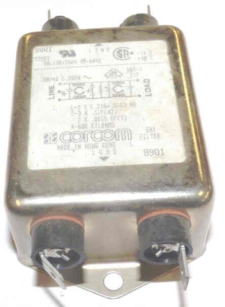 CAPACITOR, FILTER, EMI, .303 UF, 5 AMP CORCOM # 5VR1