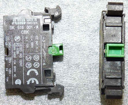 CONTACT, BLOCK, 10 AMP, 690V 1 N.O. CONTACT ABB # SK-616-001-A