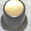 BUTTON, BLACK, MOTHER OF PEARL CENTER, 5/8 X 13/16 ES # FF-1355 VINTAGE