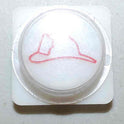 BUTTON, SURVIVOR, 1/8 ADA, MARKED FIRE HAT  ADAMS # ASA452W-XFH