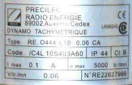 TACHOMETER, RADIO ENERGIE, TYPE RE.0444 L1B 0.06 CA  5000TR/MM