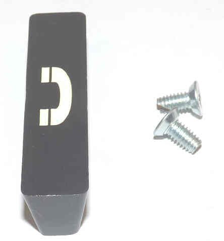HANDLE, TELEPHONE, BLACK, PLASTIC WITH TWO MOUNTING SCREWS