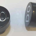 BUTTON, 7/8 DIAMETER, HOT STAMPED, MARKED DO A323AF1-DO