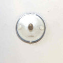 BUTTON, 7/8, BLACK, HOT STAMPED IN WHITE, MARKED ARROW OTIS # 323BL2
