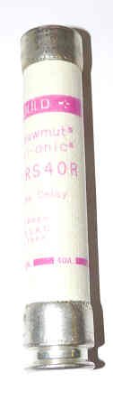 FUSE, TIME DELAY, 40 AMP, 600V, GOULD SHAWMUT # TRS40R