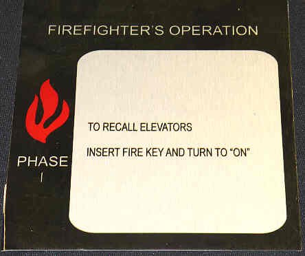 SIGN, FIREFIGHTER, EARLY PHASE 1, PLASTIC, SELF ADHESIVE, 6 X 6