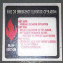 SIGN, FIREFIGHTER, EARLY MAIN STATION, PLASTIC, SELF ADHESIVE, 6 X 6