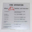 SIGN, FIREFIGHTER, FIRE OPERATION, PLASTIC, SELF ADHESIVE, 6 X 6