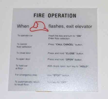 SIGN, FIREFIGHTER, FIRE OPERATION, PLASTIC, SELF ADHESIVE, 6 X 6