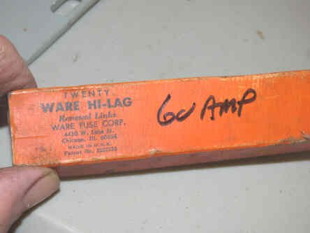 LINK, FUSIBLE, 60 AMP, 600 VOLT WARE HI LAG # LKS 60