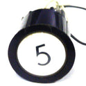 PUSHBUTTON, BLACK, ROUND, WHITE INSERT, MARKRD 5 US # 167-03011-100