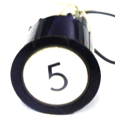 PUSHBUTTON, BLACK, ROUND, WHITE INSERT, MARKRD 5 US # 167-03011-100