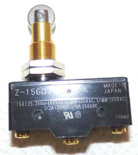 SWITCH, MICRO, SPDT, ROLLER ACTUATED OMRON # Z-15G022-B-7-K
