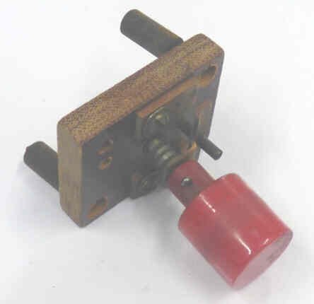 ASSEMBLY, BUTTON, RED, 7/8 DIAMETER, WITH BASE & CONTACTS VINTAGE
