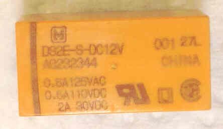 RELAY, MINIATURE, DPDT. 12 VDC, 2 AMP, FORM C GOLD CONTACTS AROMAT #DS2E-S-DC12V