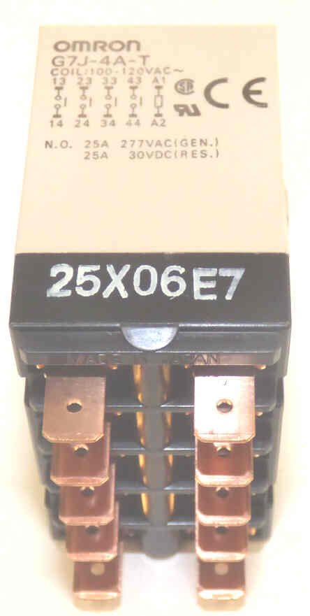 RELAY, SPADE TERMINALS, 120VAC, 4 N.O. CONTACTS OTIS # P613AP7