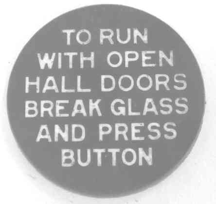 JEWEL, GLASS, BLACK, 1.170 O.D., TO RUN WITH OPEN HALL DOORS OTIS # 499D2