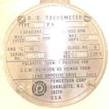 TACHOMETER, TYPE XPY, DC, 100V@1000PRM, 2500 RPM MAX, HAUGHTON # 3-40132-32