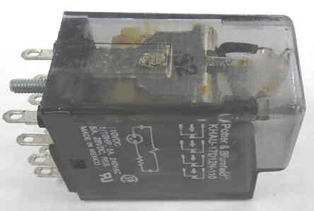 RELAY, POWER, 4PDT, 110 VDC, NEON POTTER BRUMFIELD # KHAU-17D12N-110