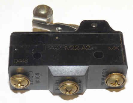 SWITCH, MICRO, SPDT, 20 AMP, ROLLER ACTUATED MICROSWITCH # BA-2RV22-A2