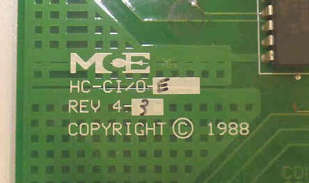 BOARD, CIRCUIT, CALL INTERFACE MCE # HC-CI/O-E REV 4-3