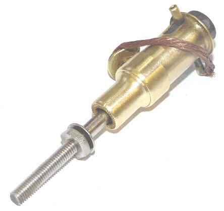 HOLDER, CARBON, BRASS, WITH 1/2 X 5/8 CARBON, C J ANDERSON COMPLETE AS SHOWN