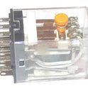 RELAY, ICE CUBE, 4PDT, 120 VAC, WITH NEON & TEST, CYBERDYN # HJQ-22F-AC 120V-1-T
