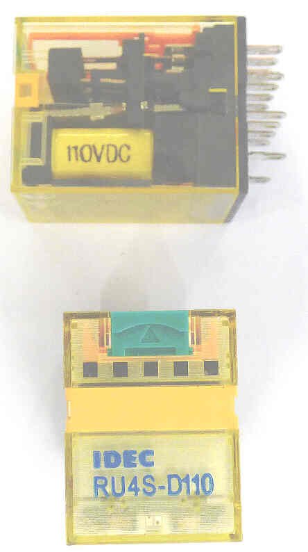 IDEC 4PDT ICE CUBE RELAY, 110 VDC, IDEC # RU4S-D110