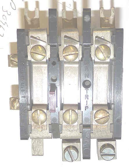 RELAY, OVERLOAD, 3 PHASE, MODEL P, SIZE 00-1 FURNAS # 48GC37AA3